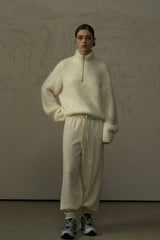 Drawstring Tapered Knit Pants