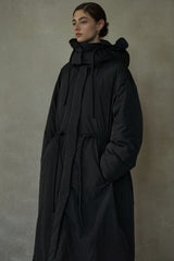 Detachable Bud-Hood Long Down Coat
