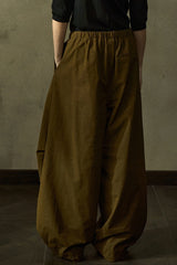 High-Waist Pleated Slacks