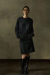High-Waisted Padded A-Line Skirt