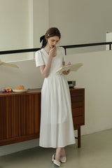 French Vintage U-Neck Slim Dress