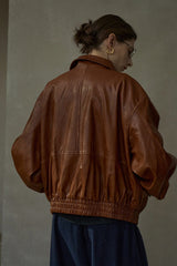 Distressed Loose Leather Jacket