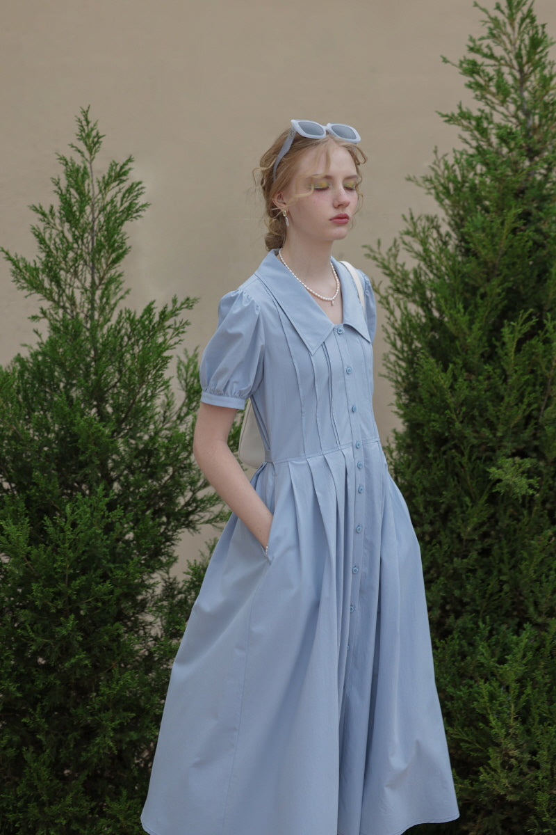 Vintage Single Breasted Shirt Dress
