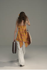 Irregular Check Camisole Top