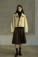 Truncated Lapel Raglan Jacket
