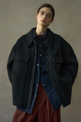 Reversible Lapel Shirt Jacket