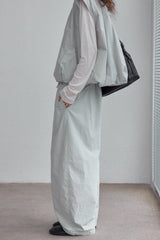 Curved-Scimitar Relaxed Pants