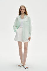 Slouchy Embroidered Pocket Shirt