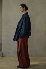 Glossy Padded Shirt Jacket