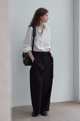Lazy Lapel Long-Sleeved Shirt