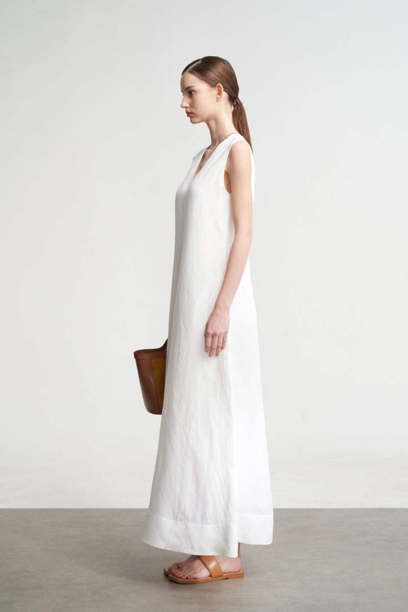 V-Neck Sleeveless Maxi Dress