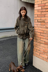 Belted Buckle Jacket Coat
