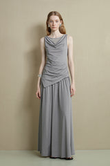 Pleated Drape Umbrella Skirt