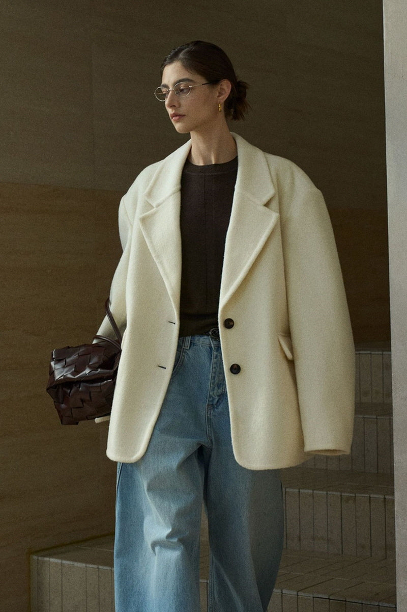Wide-Shoulder Vintage Blazer