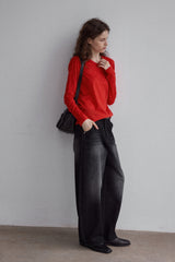 Sweet Rain Knitted Long Sleeve T-Shirt