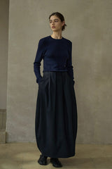 Three-Dimensional Pleated Flower Bud Skirt
