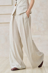 Wide-Leg Stripe Pants