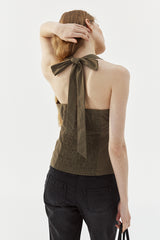 Halterneck Wrap Vest