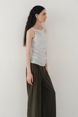 Pleated Collar Sleeveless Vest