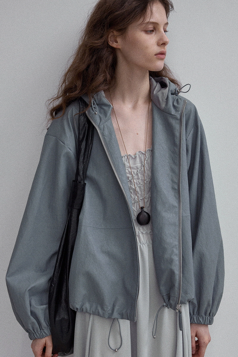 Loose Hooded Vintage Jacket