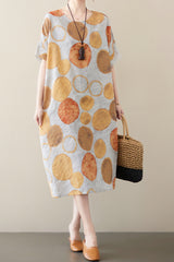 Polka Loose Linen Dress