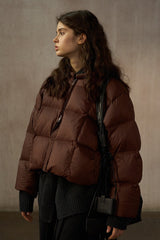 Biscuit Cropped Puffer Jacket