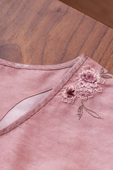 Embroidered Side-Slit Loose Dress