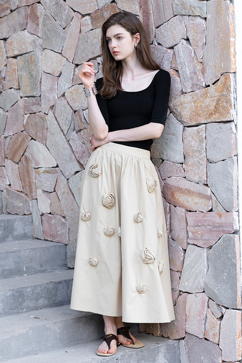Off-Shoulder Slim Knit Top
