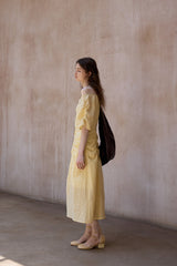 Crumpled Pleated One-Shoulder Maxi Dress