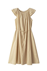 Small Fly Sleeve Lace-Up Loose Dress
