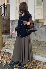 Flowy High-Waist Drape Skirt