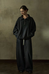 Floral-Texture Airy Slacks