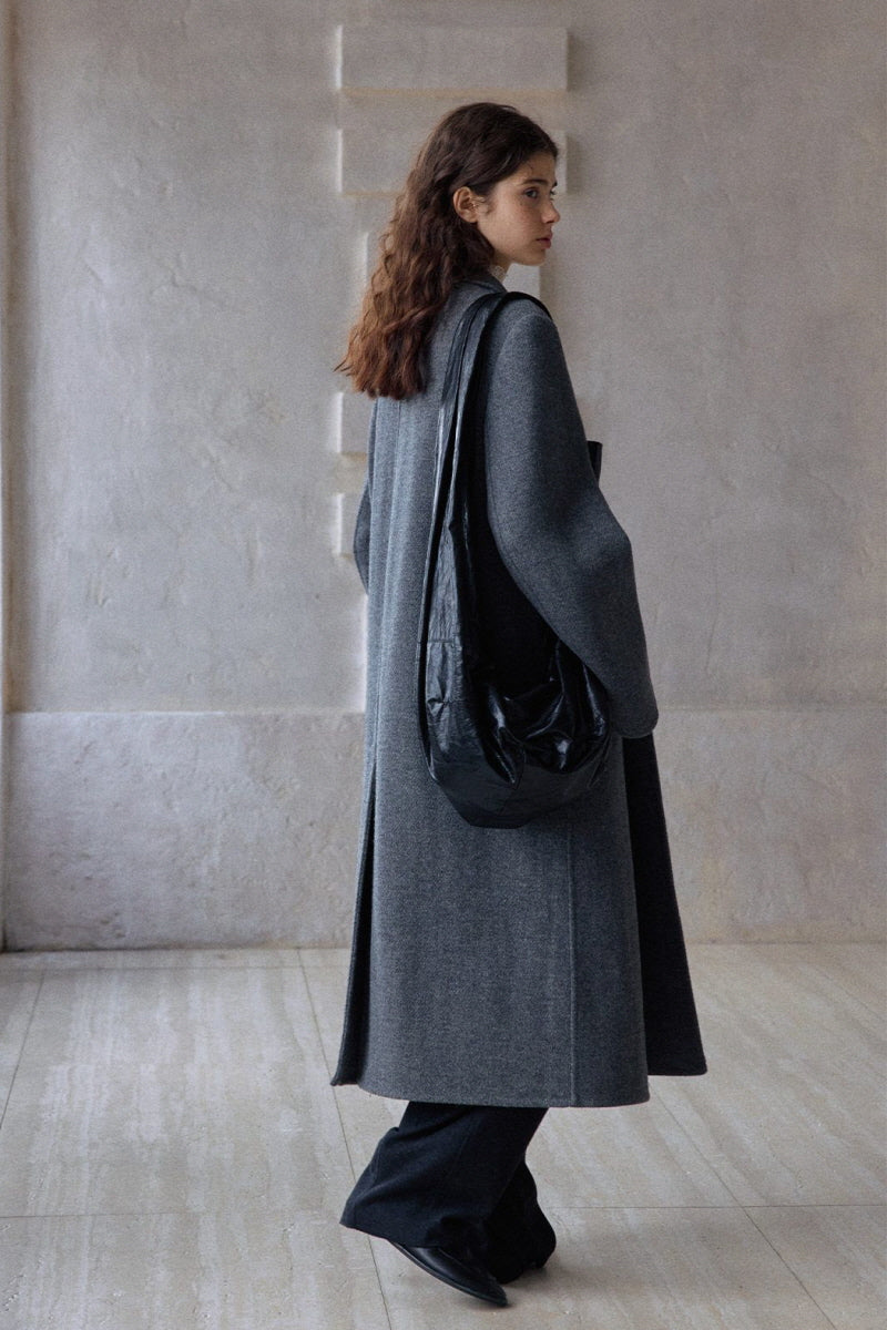Reversible Tweed Long Duffle Coat