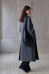 Reversible Tweed Long Duffle Coat