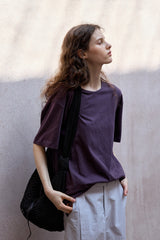 Cross-Cutout Relaxed T-Shirt