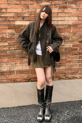 Belted Buckle Jacket Coat