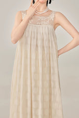 Literary Lace Jacquard Slip Dress