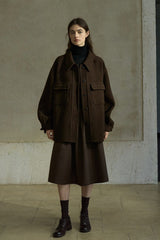 Reversible Lapel Shirt Jacket