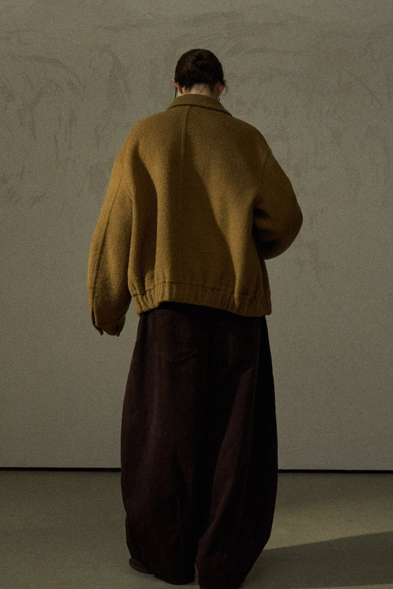 Loose Lapel Tweed Jacket