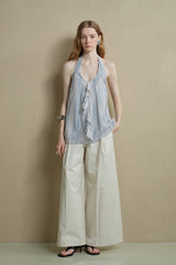 Ruffle Halterneck Loose Top
