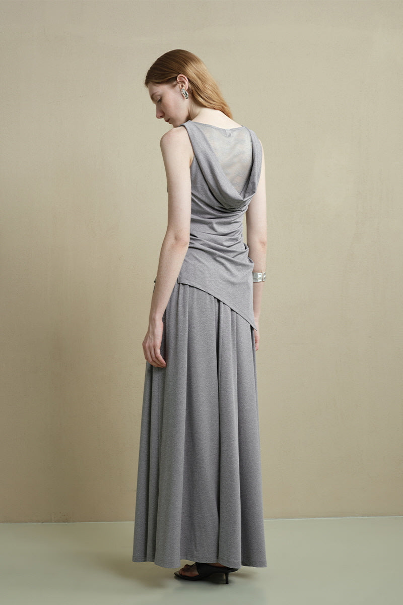 Pleated Drape Umbrella Skirt