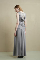 Pleated Drape Umbrella Skirt