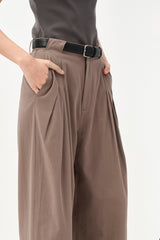 Pleated Straight-Leg Suit Pants