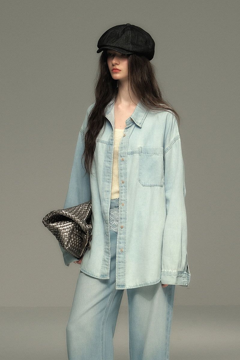 Loose Wash Denim Shirt