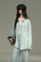 Loose Wash Denim Shirt