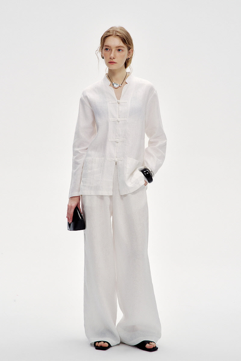 Lazy Wide-Leg Mop Pants