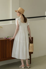 Lazy Fly Sleeve Cake Dress
