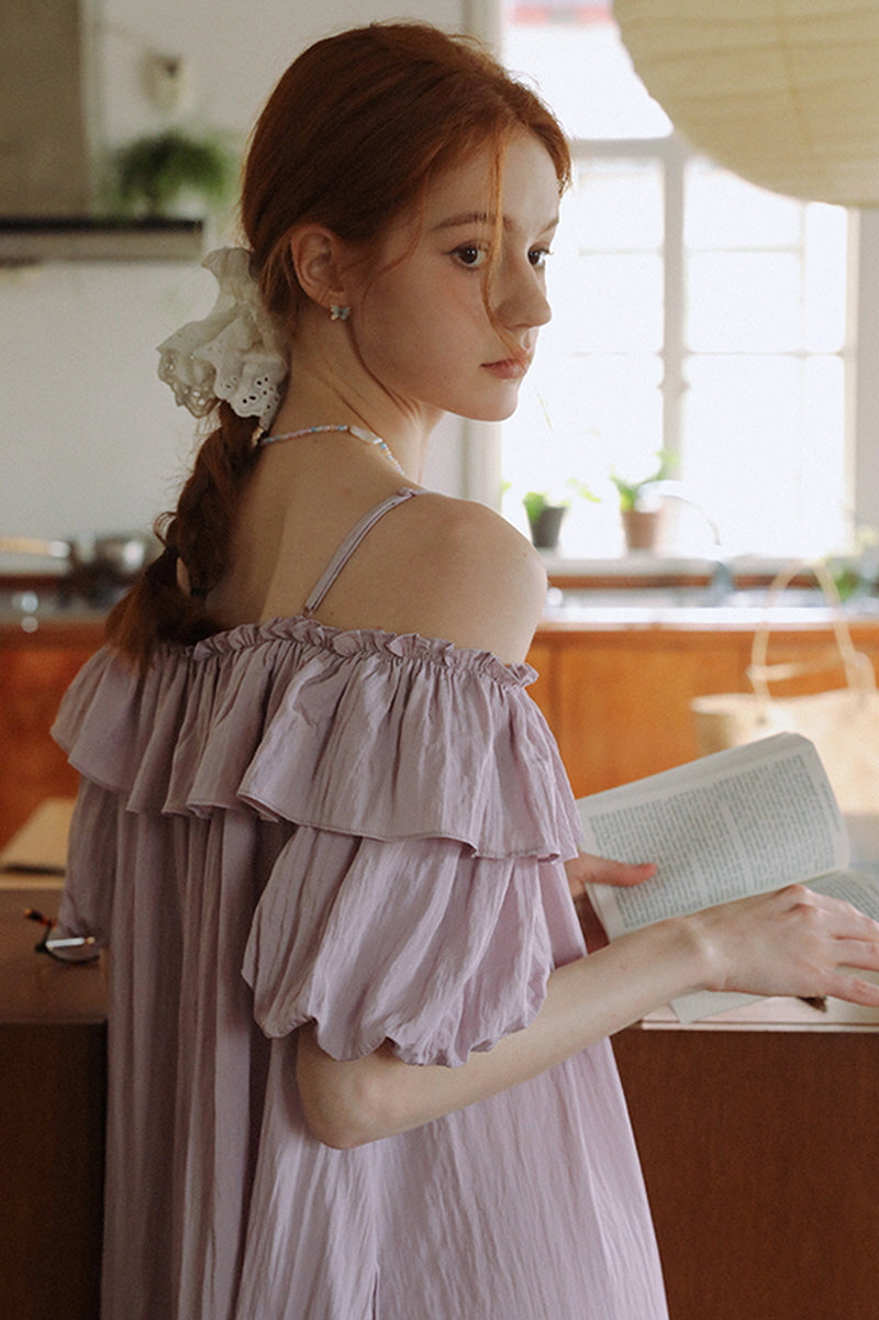 Two-Way Ruffle Slip Dress