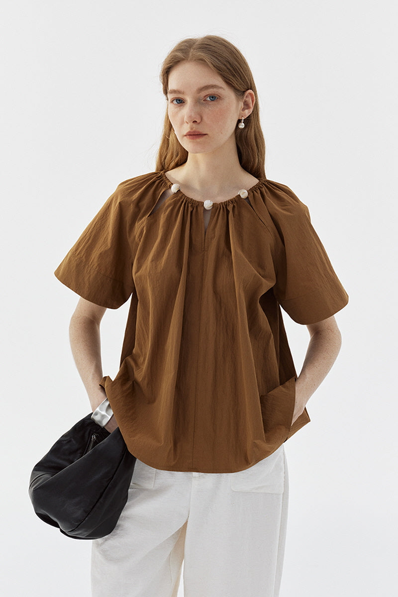 Beaded Raglan Sleeve Top