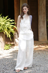 Pleated Wide-Leg Trousers